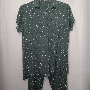 JULIET WOMEN'S MOON AND STAR PRINT TWO PIECE PAJAMA SET